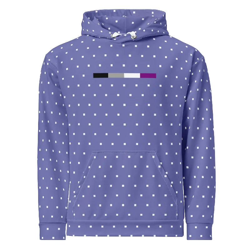Cozy sweatshirts with pride flag colors--Asexual Hooded Sweatshirt