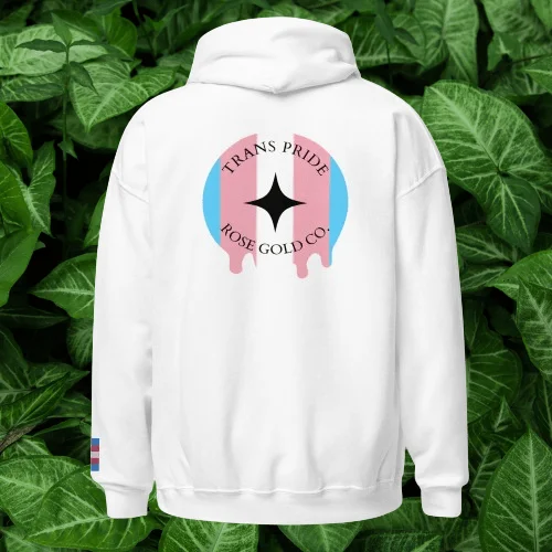 Best LGBTQ+ pride hoodies for summer wear--Premium Melting Trans Pride Embroidered Hoodie Best LGBTQ+ pride hoodies for summer wear--Premium Melting Trans Pride Embroidered Hoodie