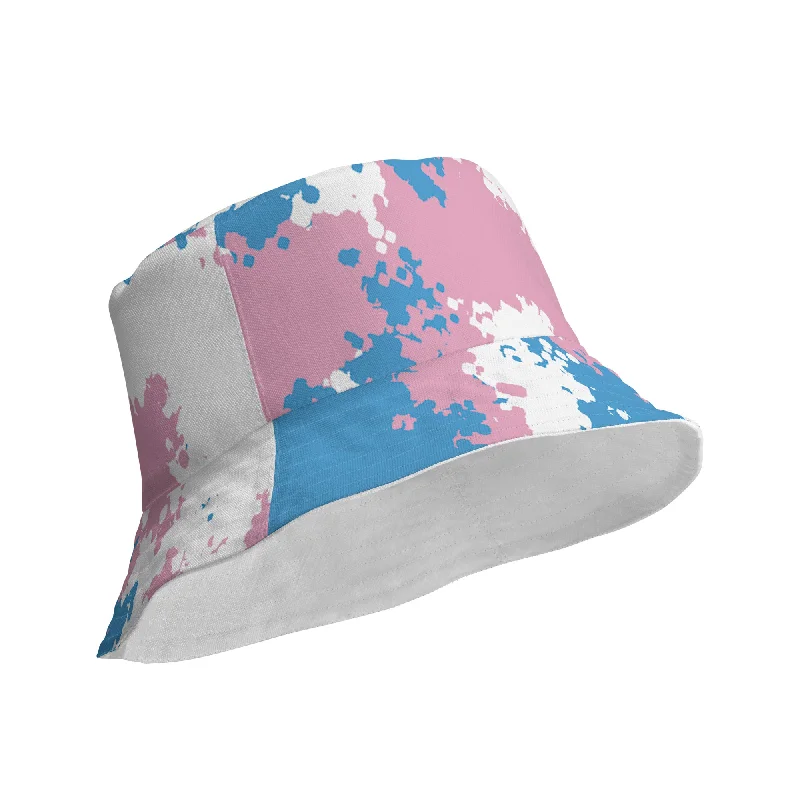 Transgender Trans Pride Reversible Bucket Hat - Camouflage