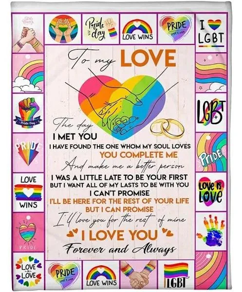 Lgbt Blanket I Love You Forever And Always Giving Your Love Fleece Blanket