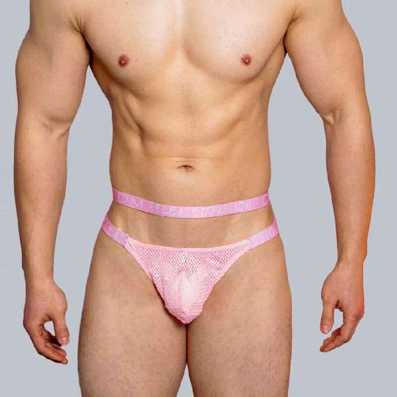 DM Gay Men's Double Banded Mesh Thong