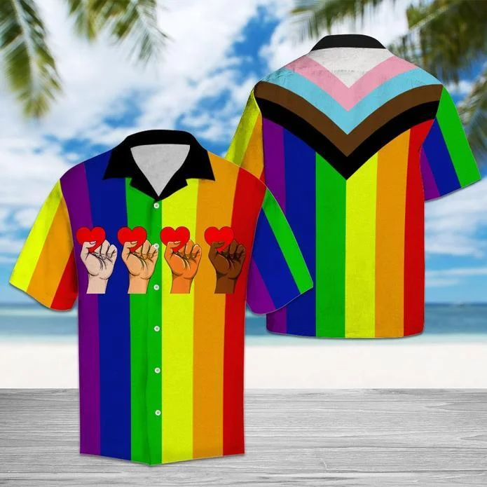 Affordable graphic tees with inclusive pronoun designs--Rainbow Color Lgbt Hawaiian Shirt, Pride Ally Hawaiian Shirts, Transgender Pride Clothing, Trans Hawaiian Shirt Affordable graphic tees with inclusive pronoun designs--Rainbow Color Lgbt Hawaiian Shirt, Pride Ally Hawaiian Shirts, Transgender Pride Clothing, Trans Hawaiian Shirt
