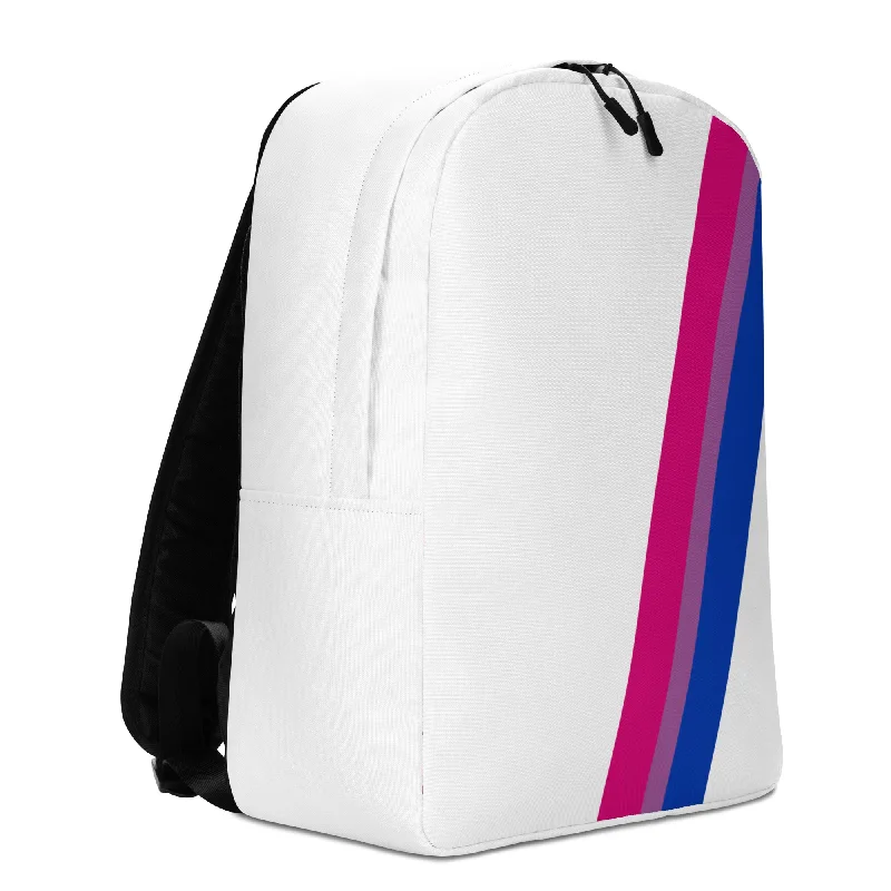 Bisexual Diagonal Flag Colors LGBTQ+ Minimalist Backpack