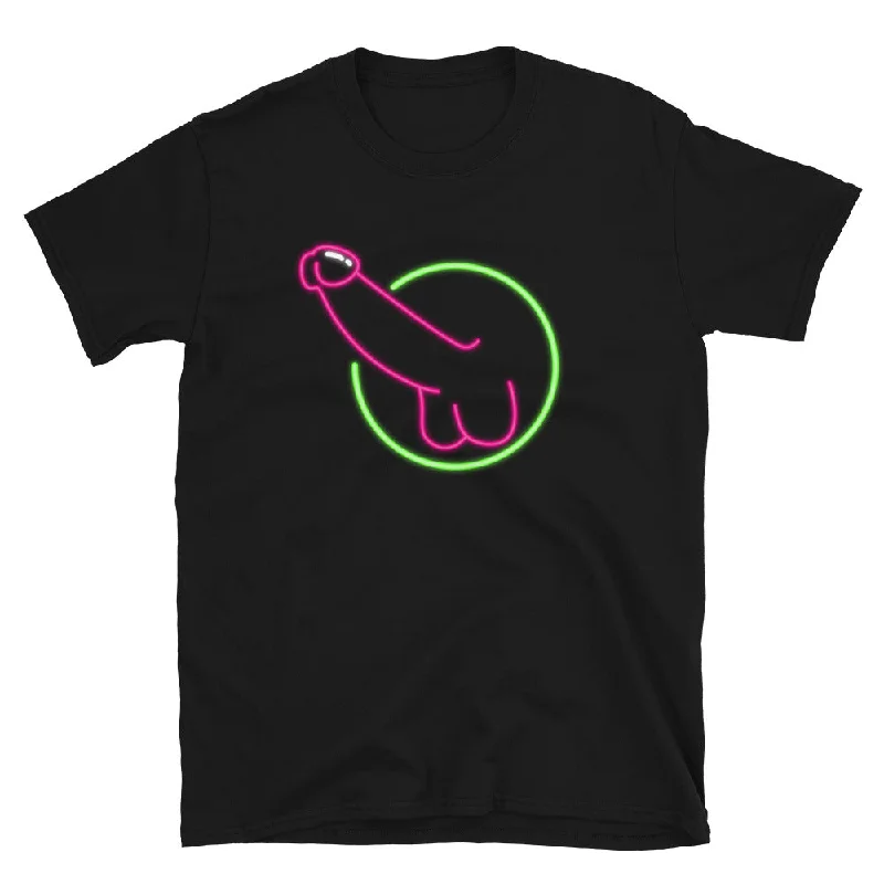 Soft breathable graphic tees for outdoor pride festivals--Neon Cock - T-Shirt