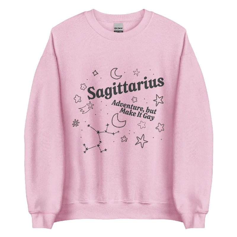 Where to buy cozy LGBTQ+ sweatshirts online--Sagittarius Adventure, But Make It Gay Unisex Sweatshirt Where to buy cozy LGBTQ+ sweatshirts online--Sagittarius Adventure, But Make It Gay Unisex Sweatshirt