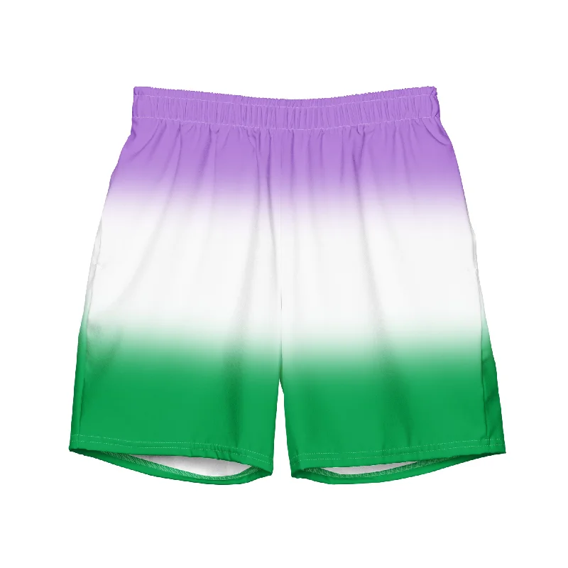 Genderqueer Pride Men's Style Swim Trunks - Ombre