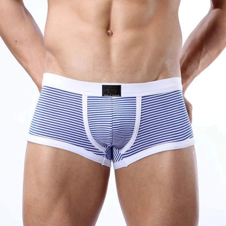 Men's Thin Stripe Lycra Boxer Briefs