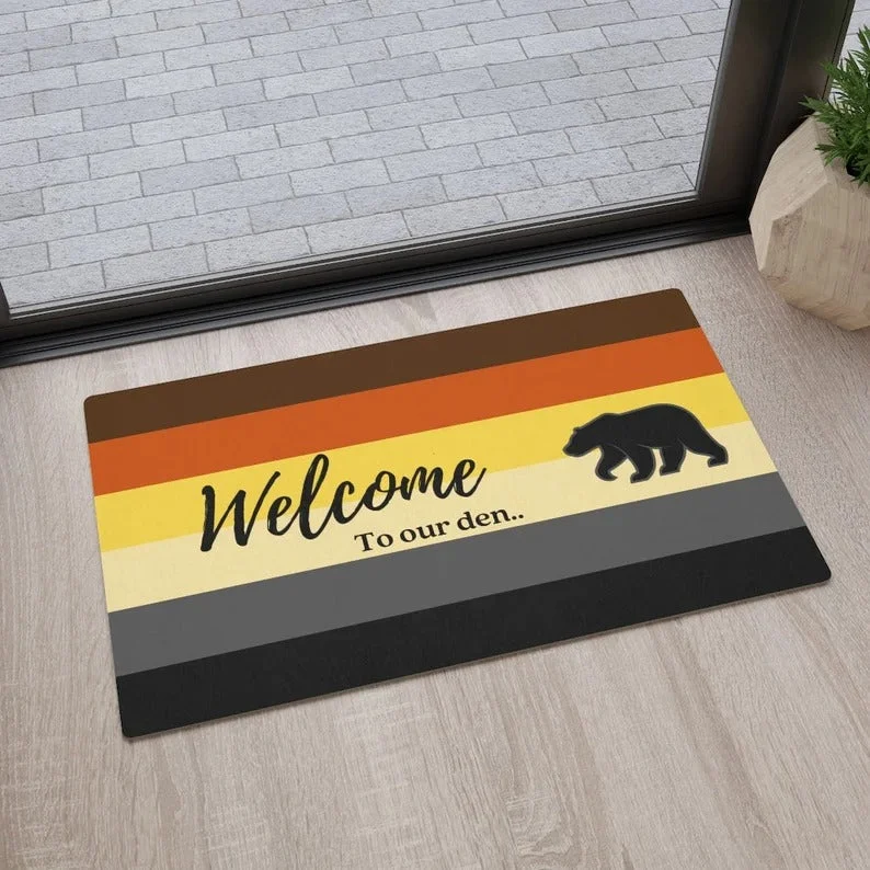 Pride Doormat Welcome To Our Den Bear Brotherhood Gay Bears Pride Lgbtq Door Floor Mat Pride Doormat Welcome To Our Den Bear Brotherhood Gay Bears Pride Lgbtq Door Floor Mat