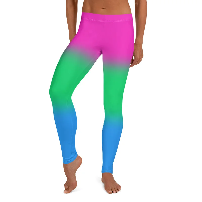Polysexual Poly Pride Women's Leggings Yoga Pants - Ombre