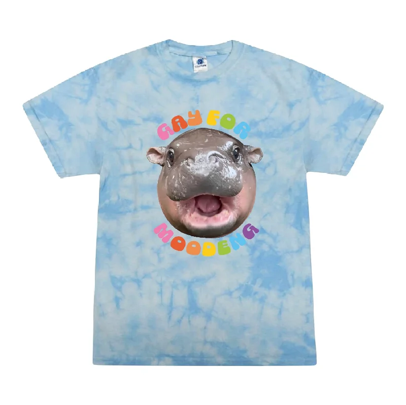 Affordable graphic tees with gender-neutral designs--Gay For Moo Deng - Tee Shirt