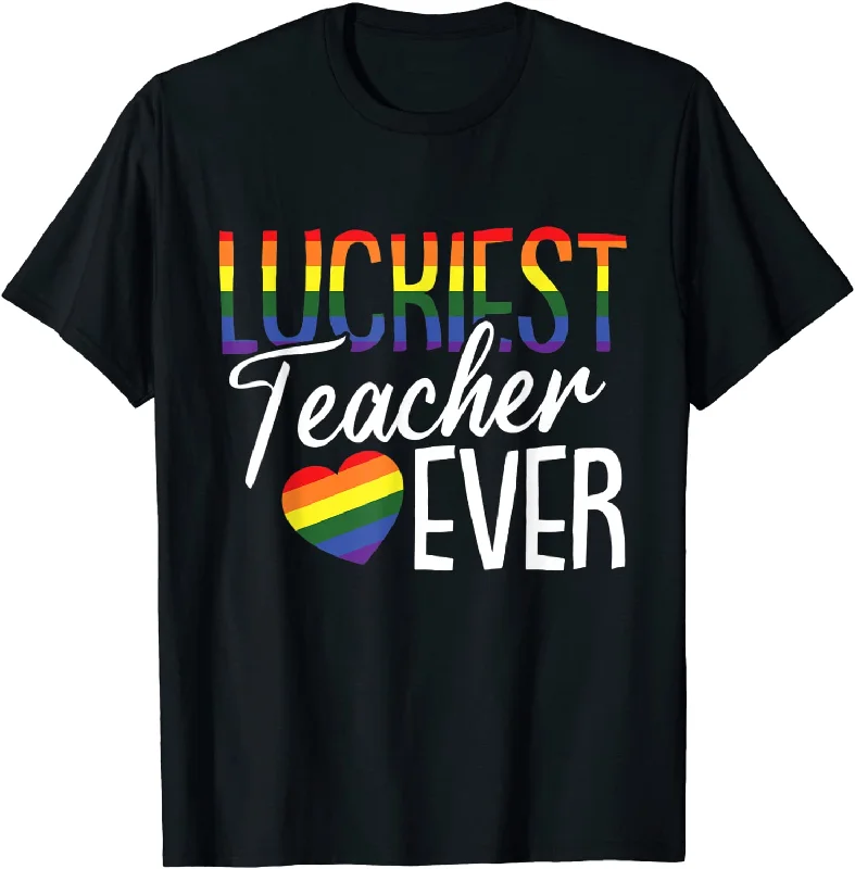 LGBT Teacher Shirt, Luckiest Teacher Ever LGBT-Q Asexual Pride Ace Flag Teaching T-Shirt LGBT Teacher Shirt, Luckiest Teacher Ever LGBT-Q Asexual Pride Ace Flag Teaching T-Shirt