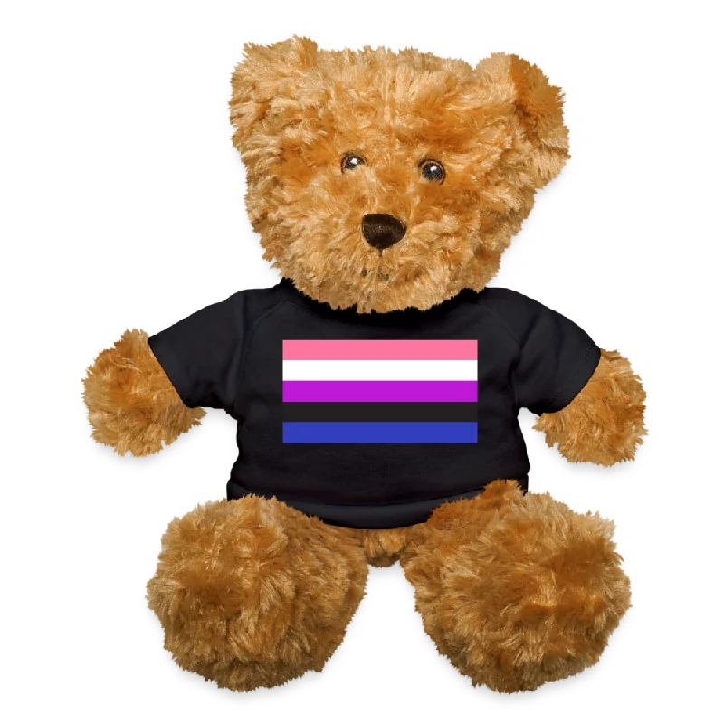 Genderfluid Pride Flag Plush Teddy Bear Stuffed Animal