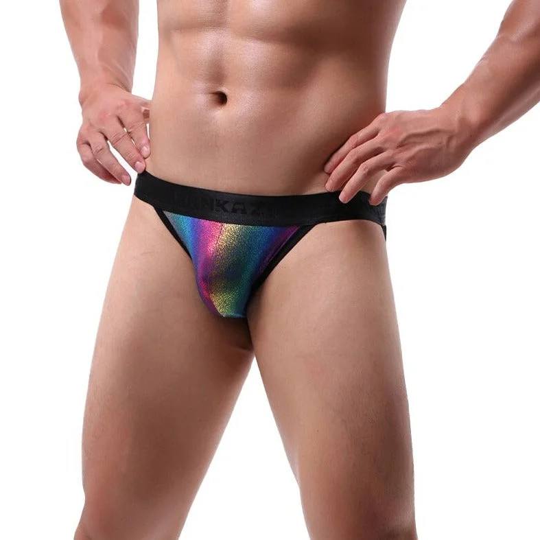 Gay Rainbow Sparkle Pouch Jockstrap