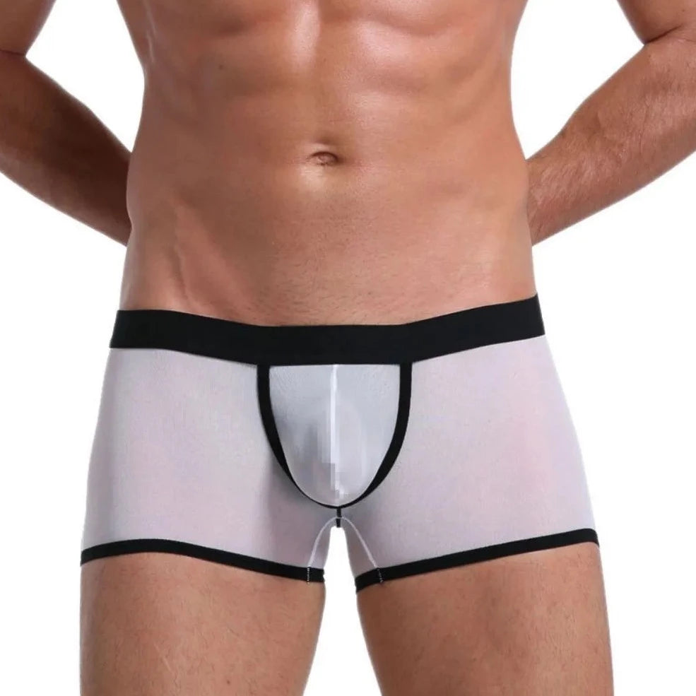Men's Transparent Mesh Boxer Shorts