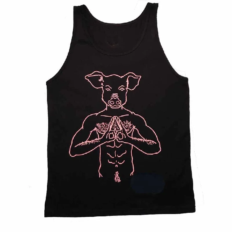 Pig Head Pink Print Tank