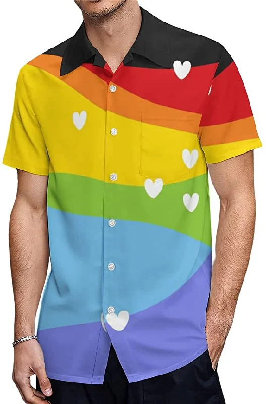 Men's Casual Button Down Hawaiian Shirt Pride Month Rainbow Lgbt Print Summer Hawaiian Shirts Beach Shirts Gift Men's Casual Button Down Hawaiian Shirt Pride Month Rainbow Lgbt Print Summer Hawaiian Shirts Beach Shirts Gift