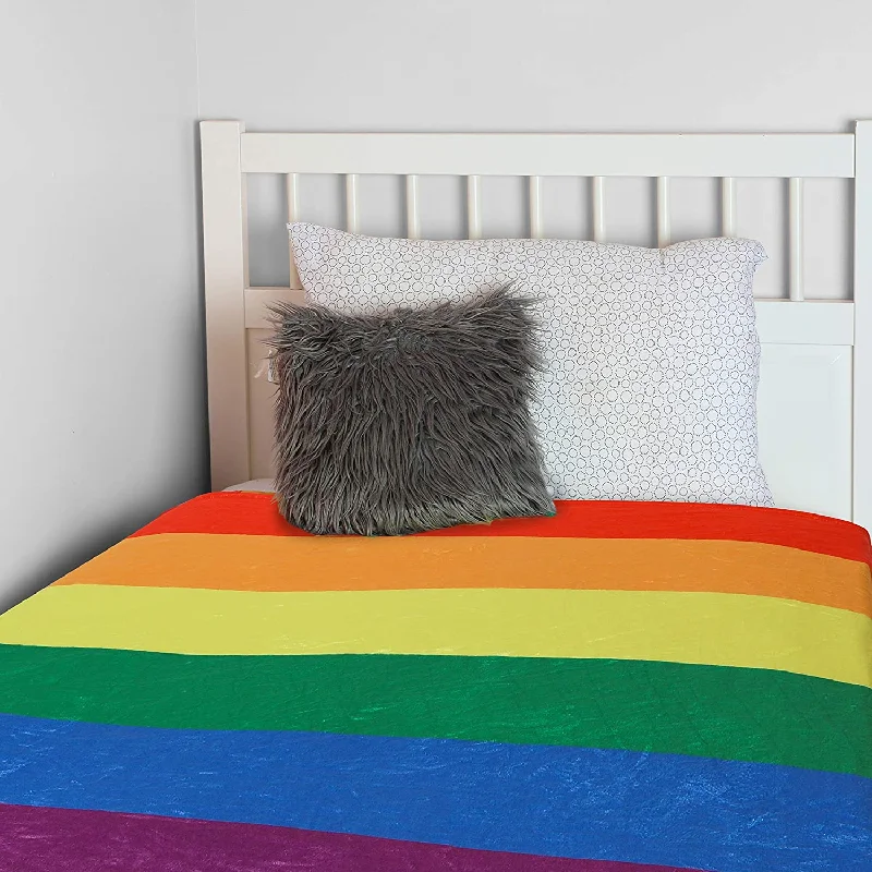 Pride Throw Blanket, Lgbt Rainbow Pride Blanket Warm And Cozy Throw For Bed, Gay Pride Accessories