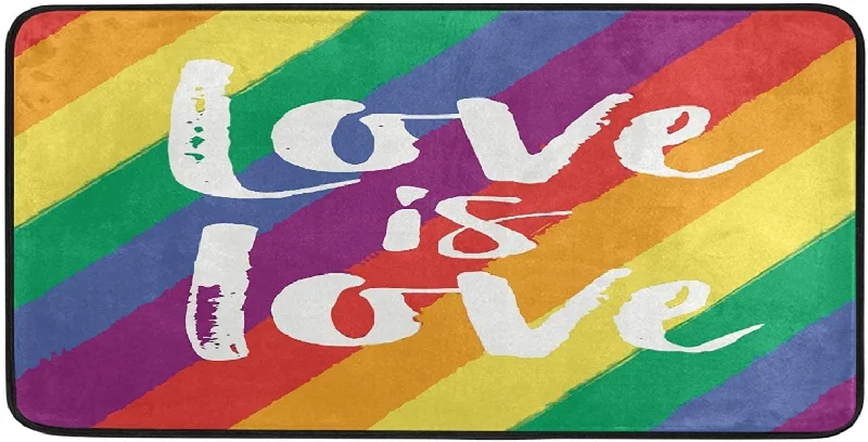 Kitchen Floor Mat Love Is Love Lgbt Pride Non Slip Rugs Doormat For Entryway Entrance Bathroom Garage Kitchen Floor Mat Love Is Love Lgbt Pride Non Slip Rugs Doormat For Entryway Entrance Bathroom Garage