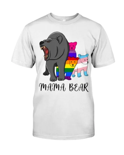 Graphic pride t-shirts with hand-painted pride flag art--Pride Month Shirt, LGBT Pride Gift Mama Bear Shirts, Gay's Gift, Lesbian's Gift