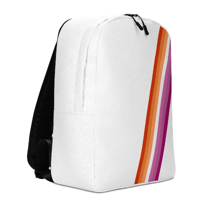 Lesbian Diagonal Flag Colors LGBTQ+ Minimalist Backpack