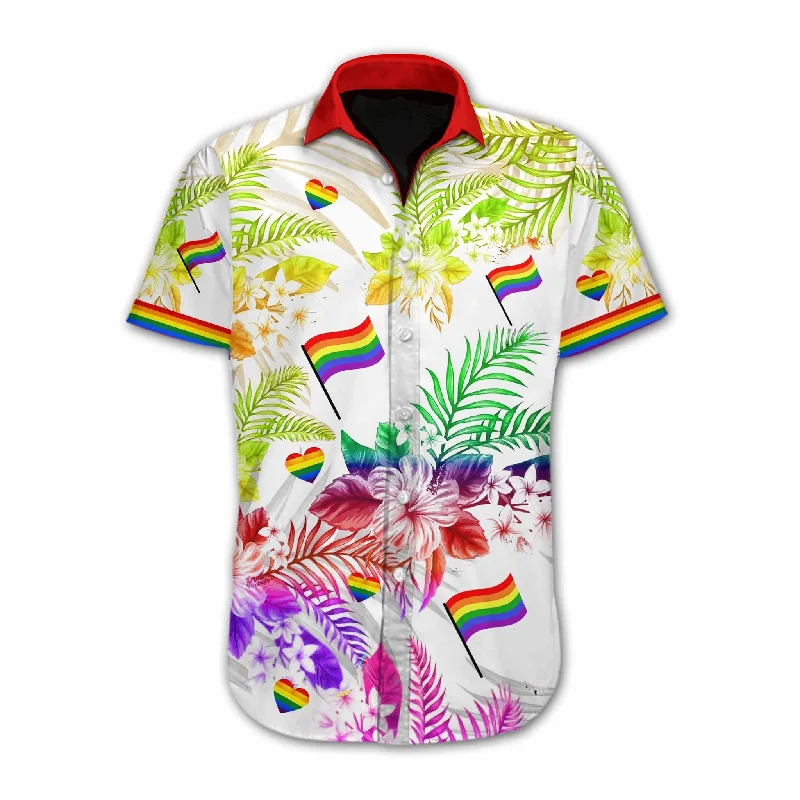 Graphic pride t-shirts with bold rainbow gradient prints--Lgbt Pride Love Is Love Vivid Design Hawaiian Shirt Graphic pride t-shirts with bold rainbow gradient prints--Lgbt Pride Love Is Love Vivid Design Hawaiian Shirt