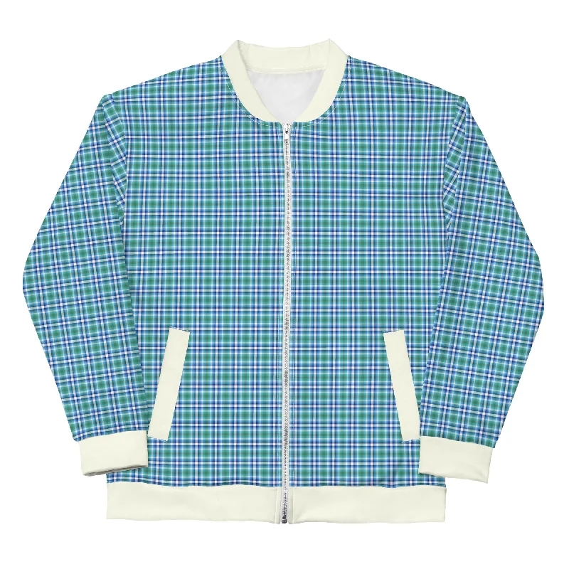 Gay Mens MLM Pride Bomber Jacket Coat - Plaid