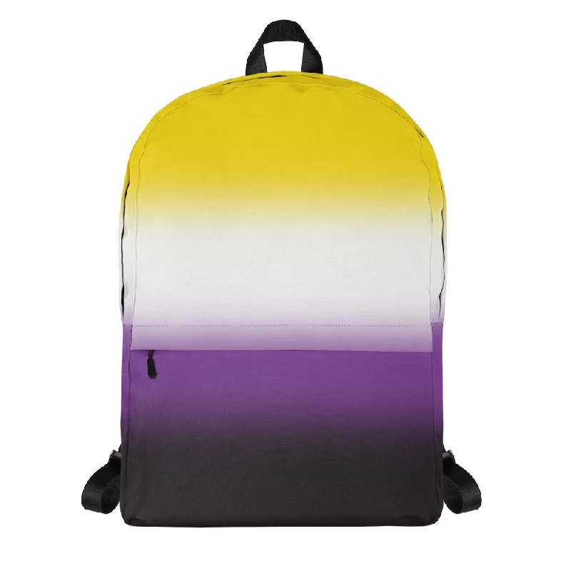 Nonbinary Enby Pride Backpack in Ombre