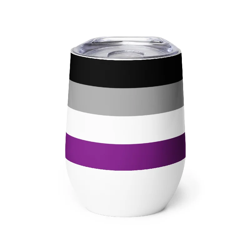 Asexual Ace Pride Flag Stainless Steel Wine Tumbler 12oz