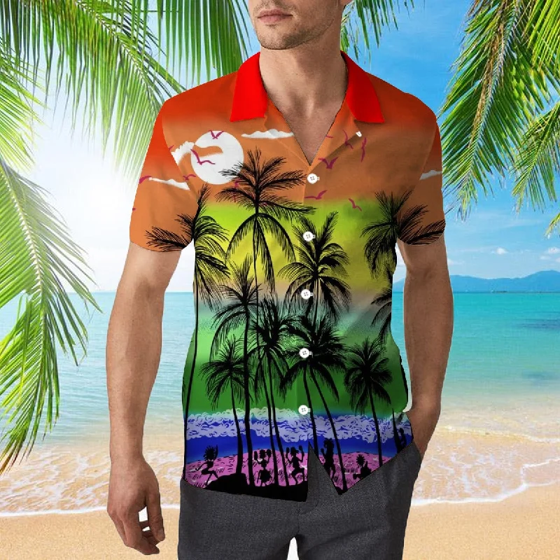 LGBTQ Gay Lesbian Beach Coconut Hawaiian Shirt, Pride Summer Lgbtq Hawaiian Shirts, Gifts For Pride Month LGBTQ Gay Lesbian Beach Coconut Hawaiian Shirt, Pride Summer Lgbtq Hawaiian Shirts, Gifts For Pride Month