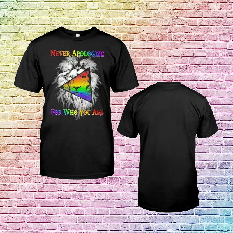 Gay Pride Couples Shirts, Never Apologize For Who You Are, Lesbian Gifts, Pride Shirts Gay Pride Couples Shirts, Never Apologize For Who You Are, Lesbian Gifts, Pride Shirts