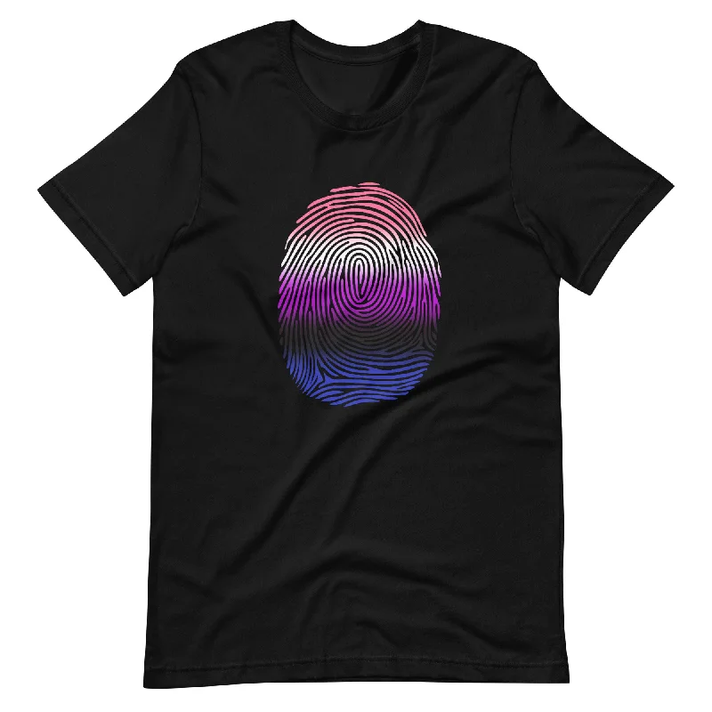 Genderfluid Pride Identity Fingerprint Shirt - Unisex