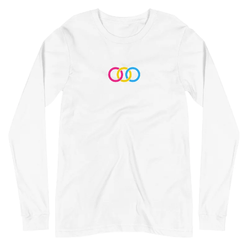 Graphic pride t-shirts with intersectional queer themes--Pansexual Pride Circles Graphic LGBTQ+ Unisex Long Sleeve T-Shirt