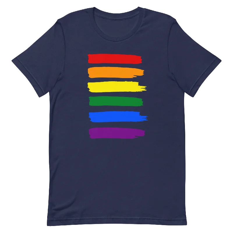 LGBTQ Pride T-Shirt - Paint Stripes
