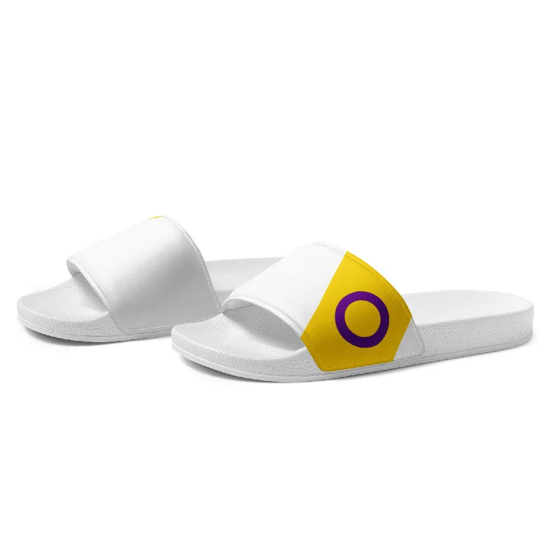 Intersex Diagonal Flag Colors LGBTQ+ Slides Women Sizes