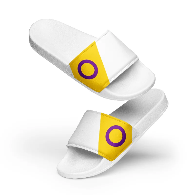 Intersex Diagonal Flag Colors LGBTQ+ Slides Men Sizes