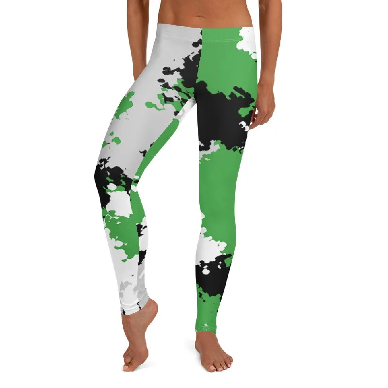 Demiromantic Pride Women's Leggings Yoga Pants in Camo