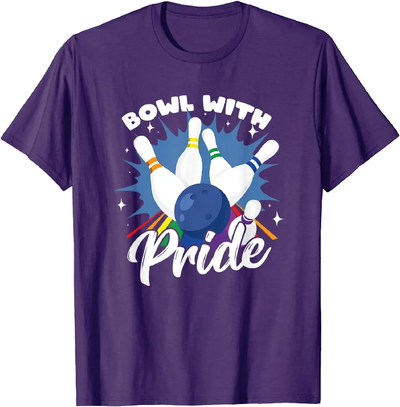 Gay Bowling LGBT Shirt, Rainbow Pride Bowlers T-Shirt, Lesbian Bowling