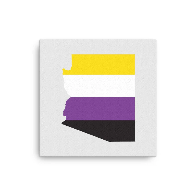 Arizona Nonbinary Enby Pride Canvas Wall Art