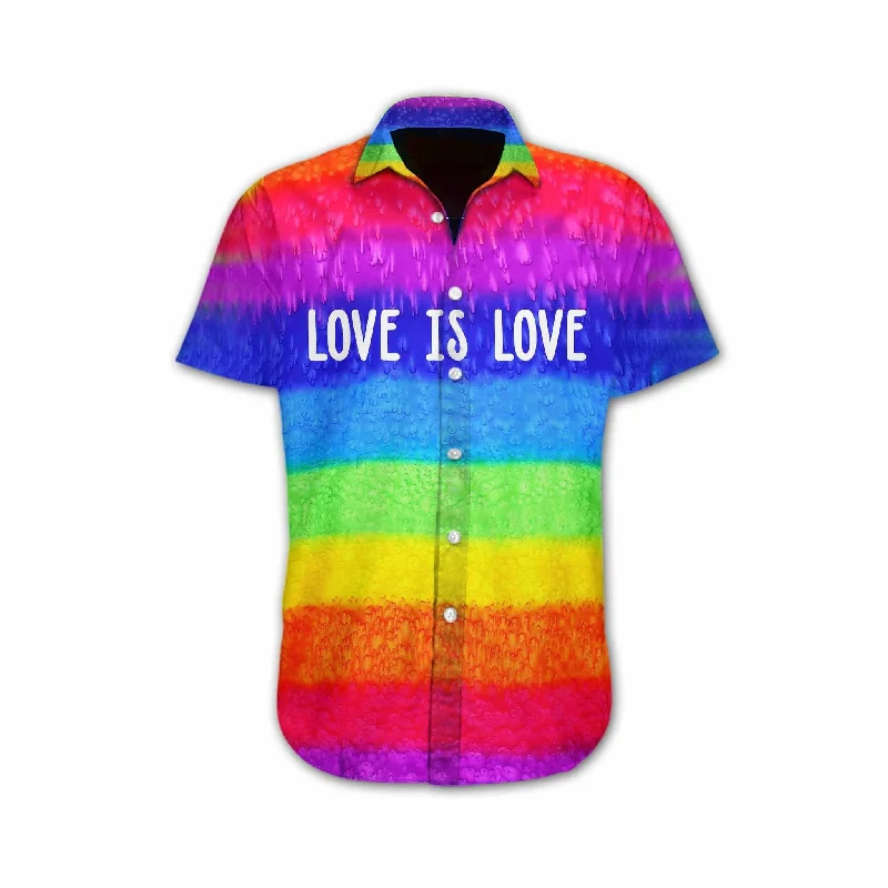 Lightweight graphic tees with moisture-wicking fabrics--Bisexual 3D Shirt, Vivid Lgbt Love Is Love Design Hawaiian Shirt Lightweight graphic tees with moisture-wicking fabrics--Bisexual 3D Shirt, Vivid Lgbt Love Is Love Design Hawaiian Shirt