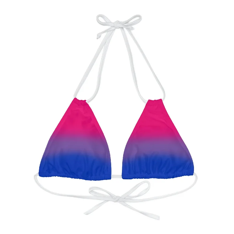 Bisexual Bi Pride String Bikini Top in Ombre