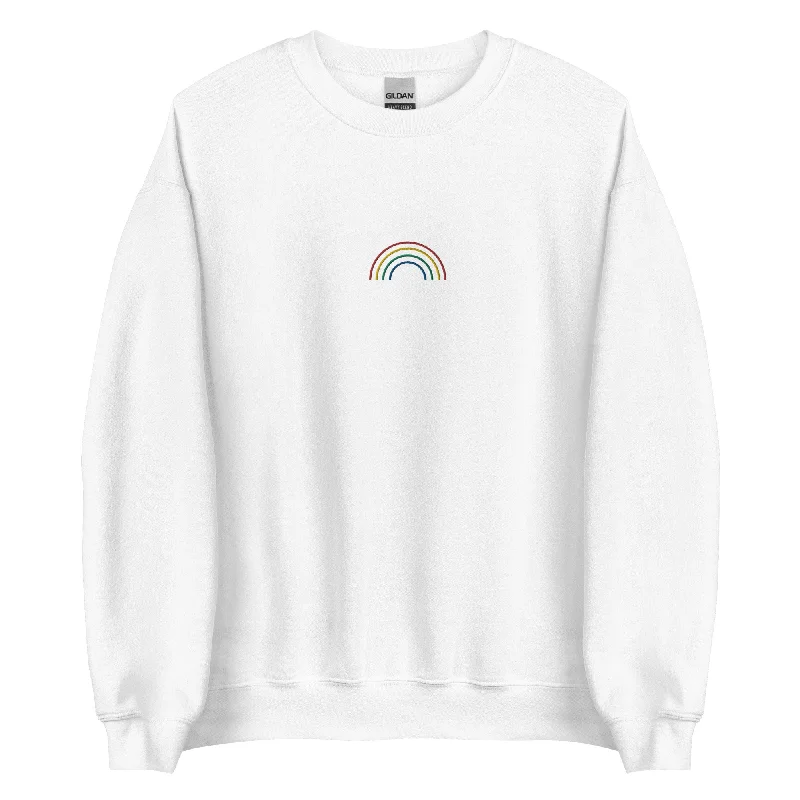 Hoodies with rainbow paw prints for animal lovers--Rainbow Arch Embroidered Unisex Sweatshirt Hoodies with rainbow paw prints for animal lovers--Rainbow Arch Embroidered Unisex Sweatshirt