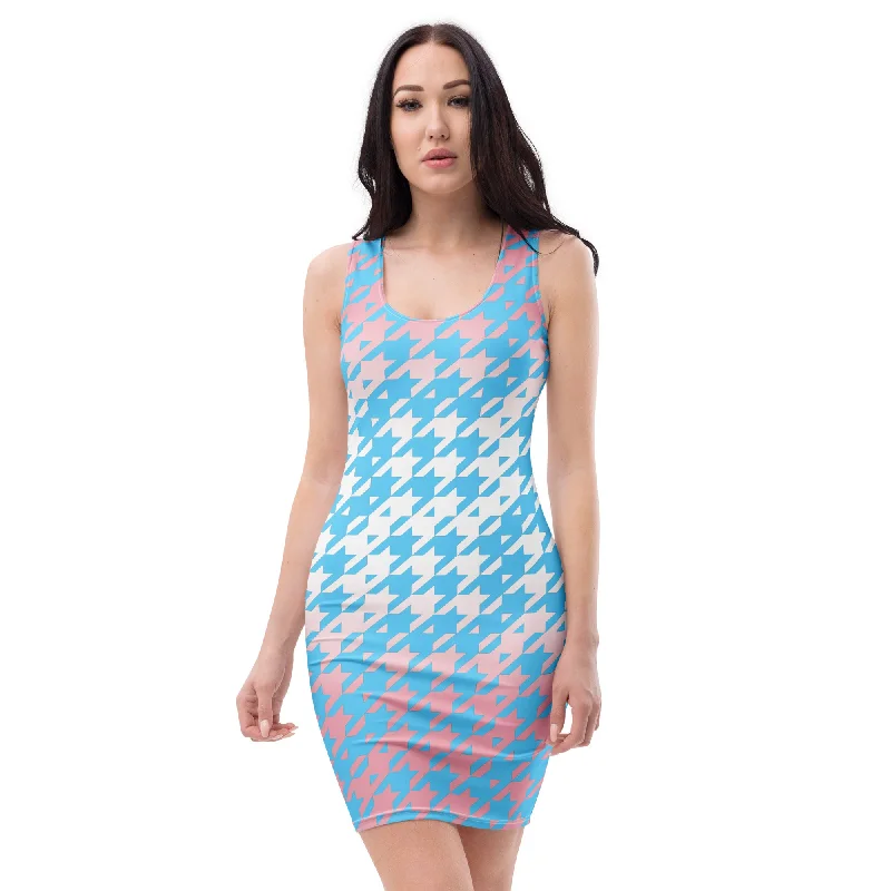 Transgender Houndstooth Bodycon Dress