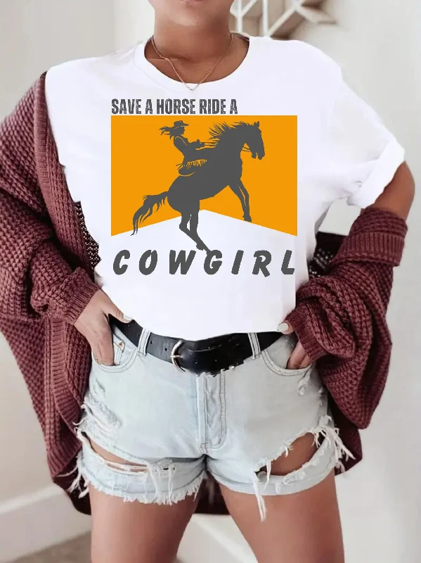 Comfortable graphic tees for pride month celebrations--Save A Horse Ride a Cowgirl Unisex t-shirt Comfortable graphic tees for pride month celebrations--Save A Horse Ride a Cowgirl Unisex t-shirt