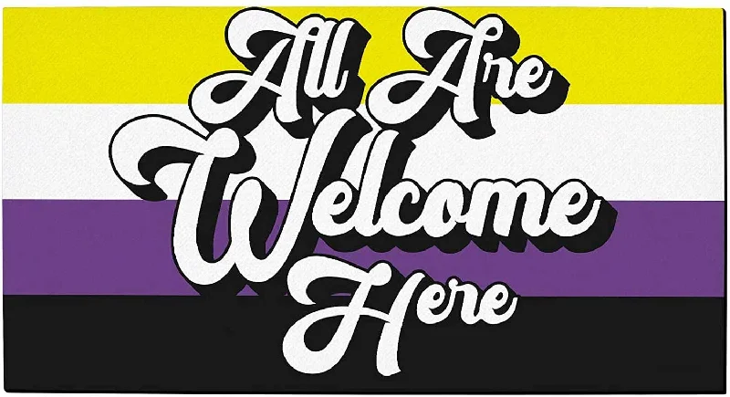 Nonbinary Pride Genderqueer Doormat All Are Welcome Here Nonbinary Gifts Decorative Doormat Nonbinary Nonbinary Pride Genderqueer Doormat All Are Welcome Here Nonbinary Gifts Decorative Doormat Nonbinary