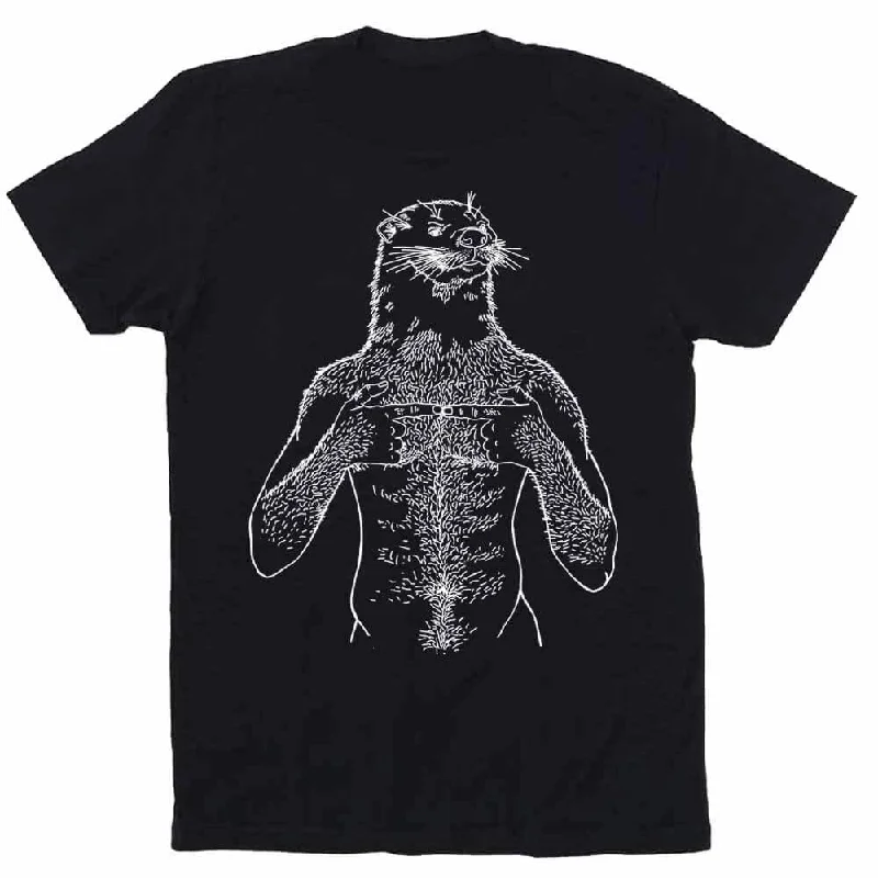 White Print Otter T-Shirt