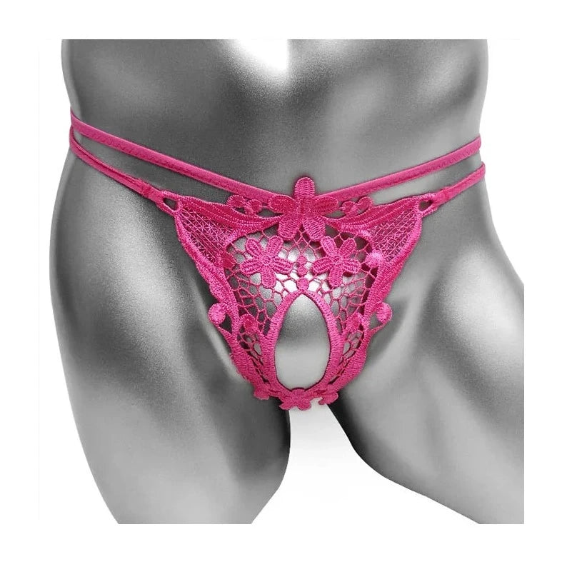 Men's Jasmine G-String Thong with Penis Hole