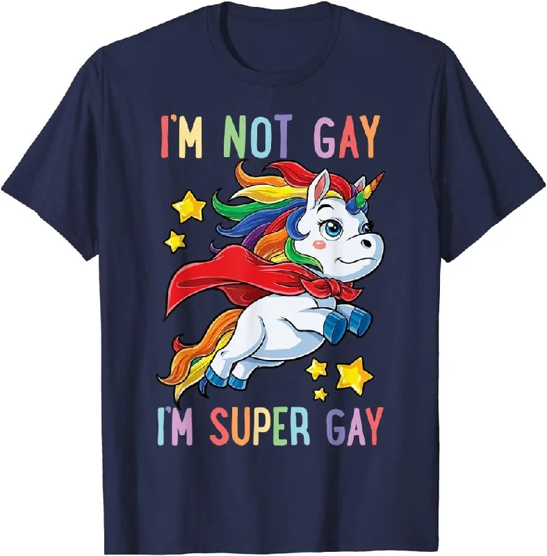 Affordable graphic tees for college pride clubs--Super Gay Pride LGBT Unicorn Rainbow T-Shirt Affordable graphic tees for college pride clubs--Super Gay Pride LGBT Unicorn Rainbow T-Shirt