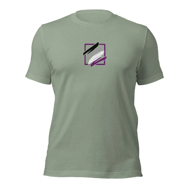 Graphic pride t-shirts with rainbow peace symbols--Cute Asexual Pride T-Shirt