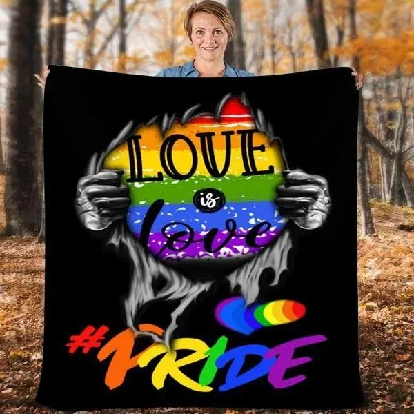 Pride Love Is Love Blanket, Gay Gift For Pride Month, Lesbian Birthday Gift, Lgbt Blanket Pride Love Is Love Blanket, Gay Gift For Pride Month, Lesbian Birthday Gift, Lgbt Blanket