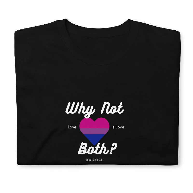 Soft breathable graphic tees for outdoor pride festivals--Why Not Both? Bisexual Pride T-Shirt Soft breathable graphic tees for outdoor pride festivals--Why Not Both? Bisexual Pride T-Shirt